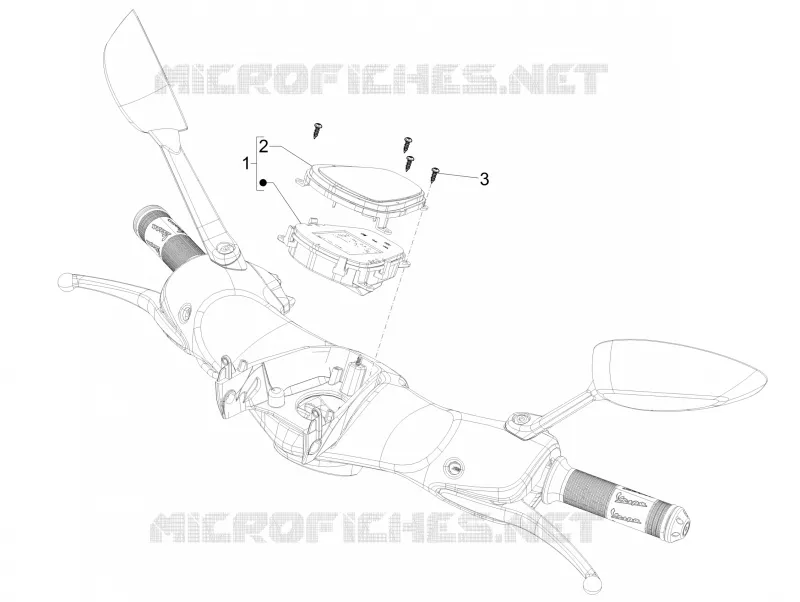 Groupe instruments - Cruscotto VESPA VESPA-SCOOTER 150 946 2016  946 ARMANI 150 4T 3V ABS E3