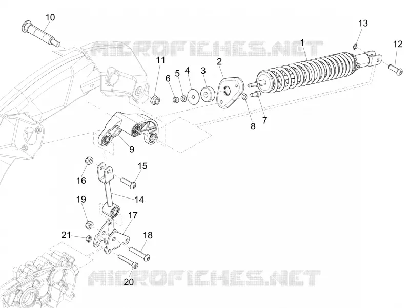 Suspension arrière - Amortisseur/s VESPA VESPA-SCOOTER 150 946 2016  946 ARMANI 150 4T 3V ABS E3