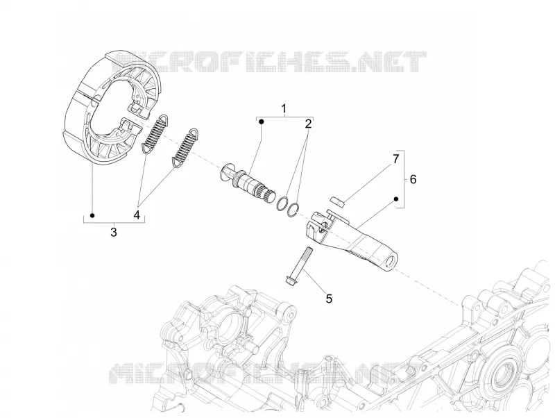 Frein posterieur - Mâchoire VESPA VESPA-SCOOTER 125 SPRINT 2017  Sprint 125 4T 3V IGET E4 ABS