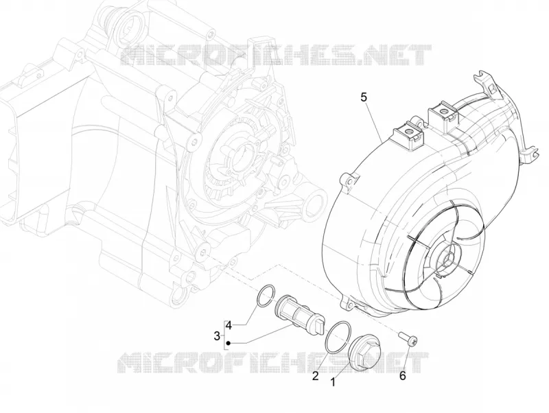 Couvercle volant magnetique - Filtre à huile VESPA VESPA-SCOOTER 50 SPRINT 2018  Sprint 50 4T 3V E4
