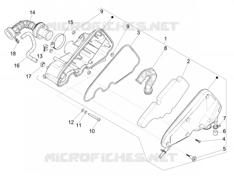 Filtre à air VESPA VESPA-SCOOTER 50 SPRINT 2018  Sprint 50 4T 3V E4