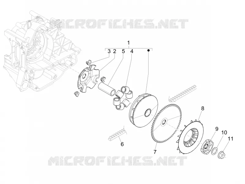 Poulie motrice VESPA VESPA-SCOOTER 50 SPRINT 2017  Sprint 50 4T 3V E4