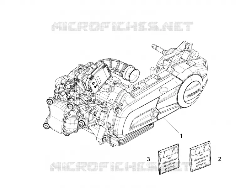 MOTEUR COMPLET PIAGGIO PIAGGIO-SCOOTER 300 BEVERLY 2019  Beverly 300 ie ABS Euro 4