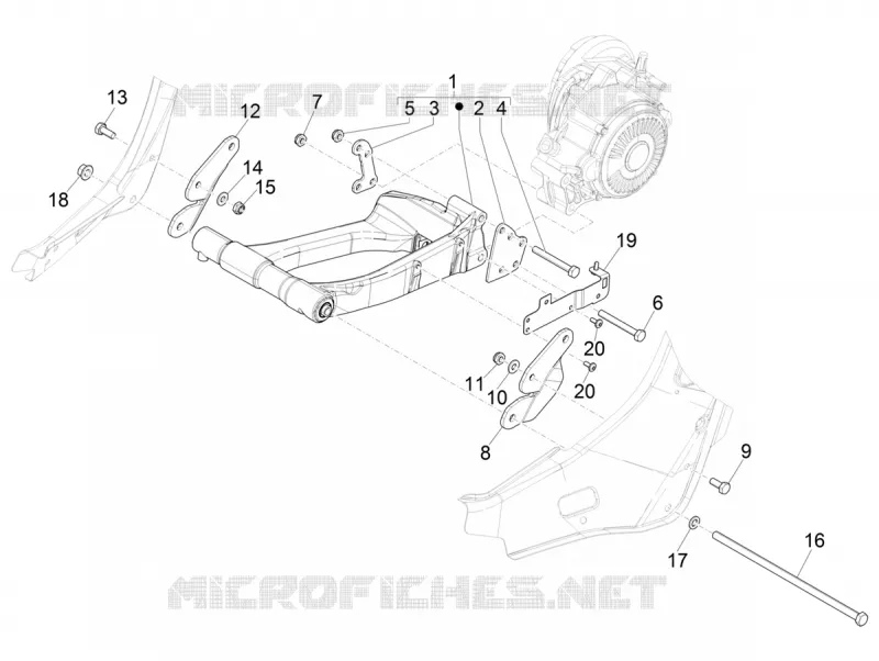 Bras oscillant VESPA VESPA-SCOOTER Electric VESPA 2018  Elettrica