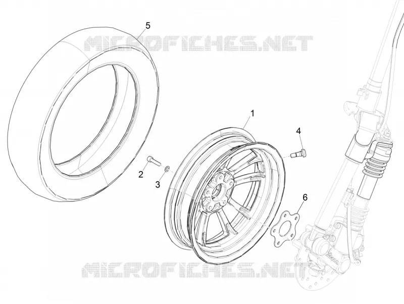Roue avant VESPA VESPA-SCOOTER Electric VESPA 2019  Elettrica Motociclo 70 km/h