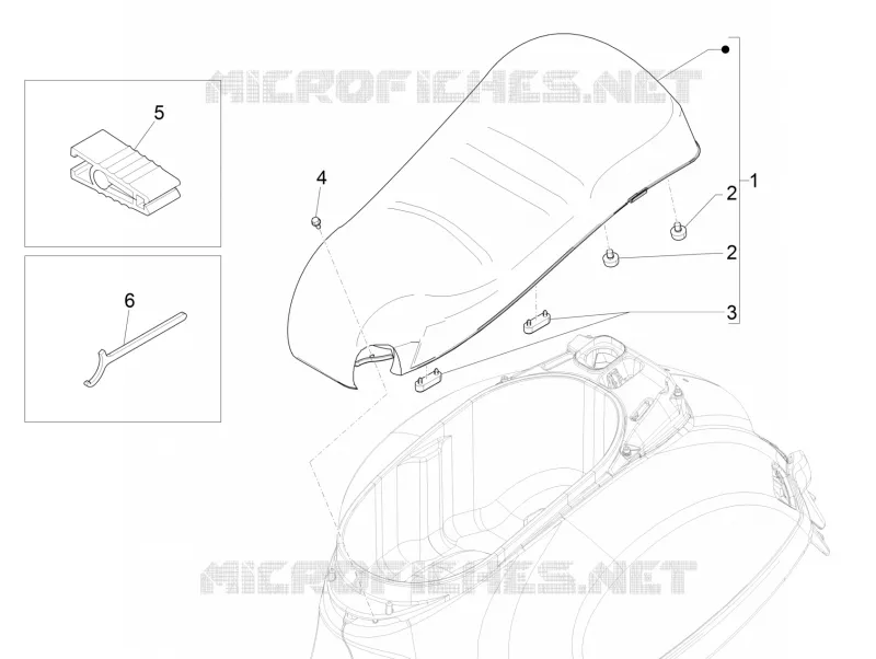Selle/sieges VESPA VESPA-SCOOTER 125 GTS 2019  GTS 125 4T Euro 4 ABS