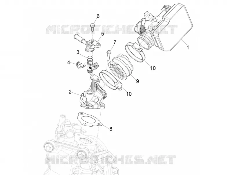Boitier papillon - Injecteur - Pipe d'admission VESPA VESPA-SCOOTER 300 GTS 2019  GTS 300 HPE 4T/4V ie ABS Euro 4