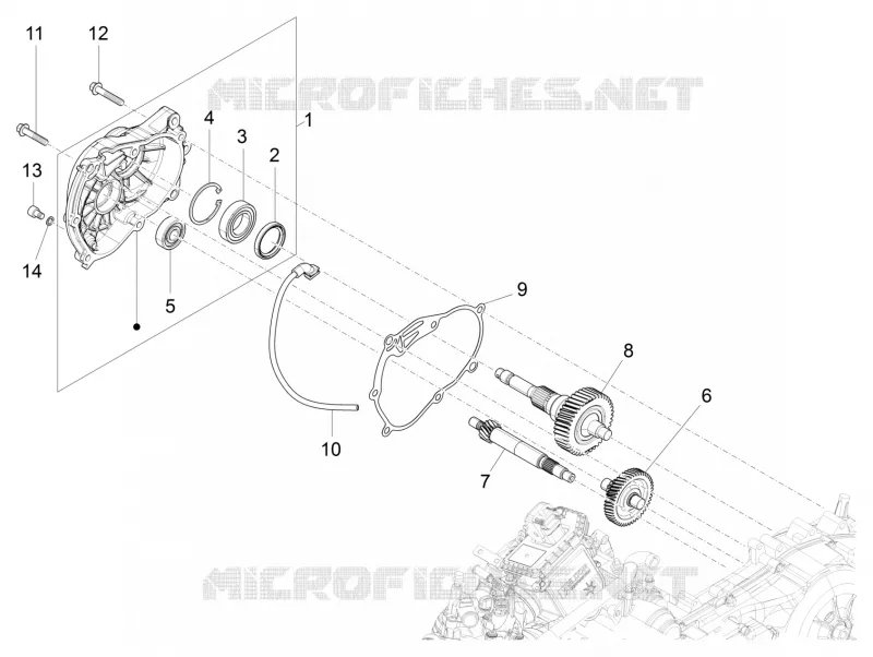 Ensemble réducteur VESPA VESPA-SCOOTER 300 GTS 2021  GTS 300 HPE 4T/4V ie ABS Euro 4