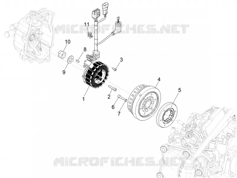 Volant magnétique VESPA VESPA-SCOOTER 300 GTS 2020  GTS 300 HPE 4T/4V ie ABS Euro 4