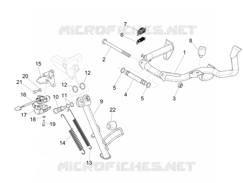 Béquille/s VESPA VESPA-SCOOTER 300 GTS 2022  GTS 300 Supertech HPE 4T/4V ie Euro 4 ABS
