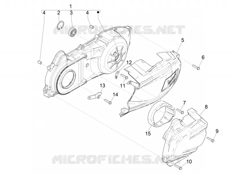 Couvercle carter - Refoidissement carter VESPA VESPA-SCOOTER 300 GTS 2020  GTS 300 Supertech HPE 4T/4V ie Euro 4 ABS