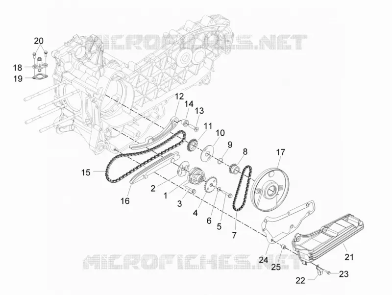 Pompe à huile VESPA VESPA-SCOOTER 300 GTS 2020  GTS 300 Supertech HPE 4T/4V ie Euro 4 ABS