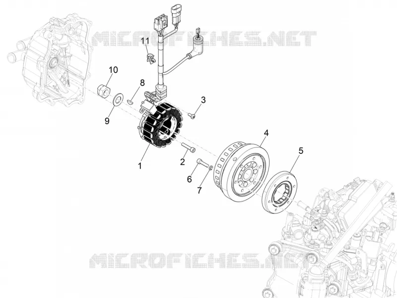 Volant magnétique VESPA VESPA-SCOOTER 300 GTS 2020  GTS 300 Supertech HPE 4T/4V ie Euro 4 ABS
