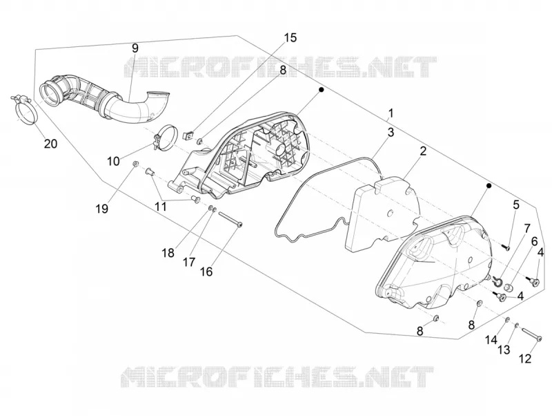 Filtre à air VESPA VESPA-SCOOTER 300 GTS 2018  GTS 300 Supertech HPE 4T/4V ie ABS Euro 4