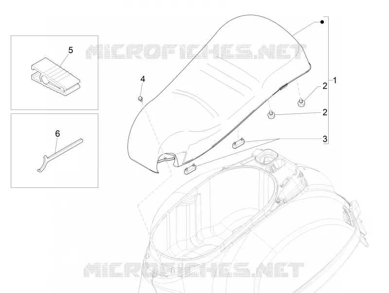 Selle/sieges VESPA VESPA-SCOOTER 300 GTS 2018  GTS 300 Supertech HPE 4T/4V ie ABS Euro 4