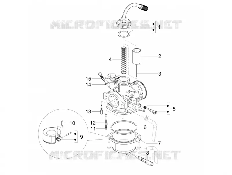 Composants de carburateur VESPA VESPA-SCOOTER 125 SXL 2018  SXL 125 4T 3V