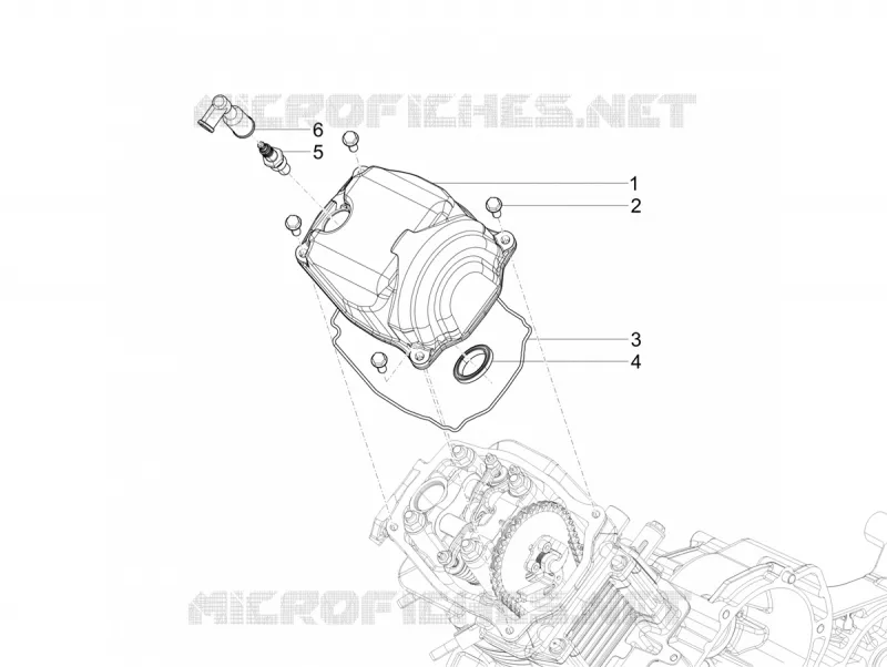 Couvercle culasse VESPA VESPA-SCOOTER 125 SXL 2018  SXL 125 4T 3V