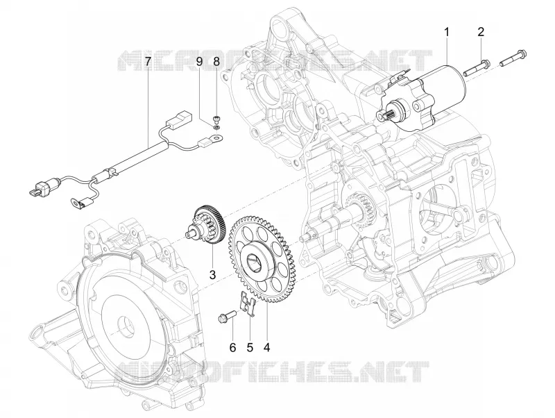 Démarrage - Démarrage électrique VESPA VESPA-SCOOTER 125 SXL 2018  SXL 125 4T 3V