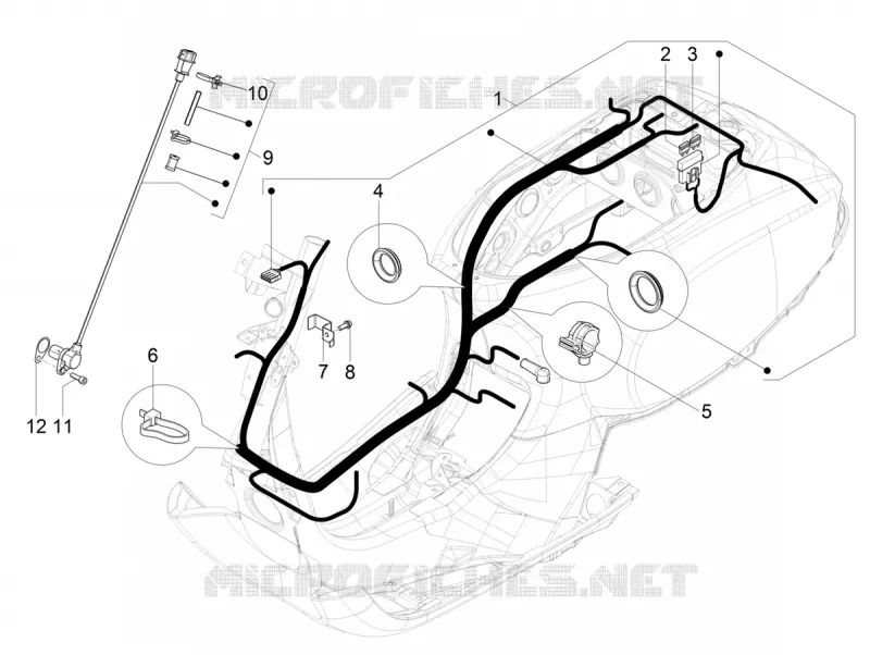 FAISCEAU ELECTRIQUE PRONCIPAL VESPA VESPA-SCOOTER 125 SXL 2019  SXL 125 4T 3V