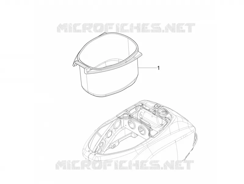 Logement casque - Dessous de selle VESPA VESPA-SCOOTER 125 SXL 2018  SXL 125 4T 3V