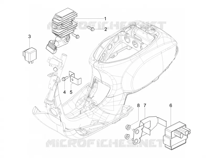 Régulateurs de tension - Centrales electroniques - Bobine H.T. VESPA VESPA-SCOOTER 125 SXL 2019  SXL 125 4T 3V
