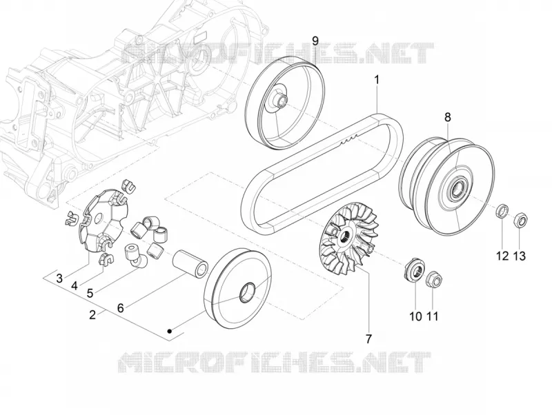 Poulie motrice VESPA VESPA-SCOOTER 150 SXL 2019  SXL 150 4T 3V CARB