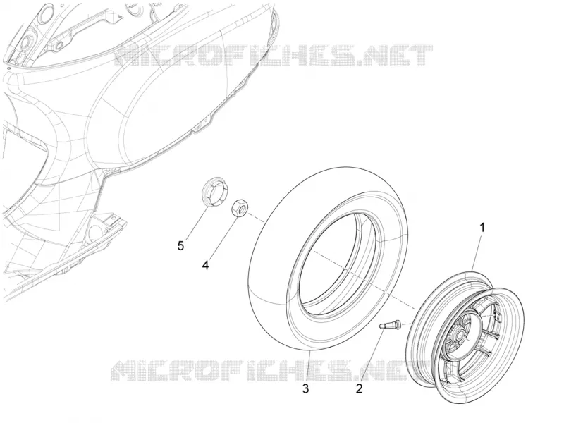 ROUE ARRIERE VESPA VESPA-SCOOTER 150 SXL 2019  SXL 150 4T 3V CARB