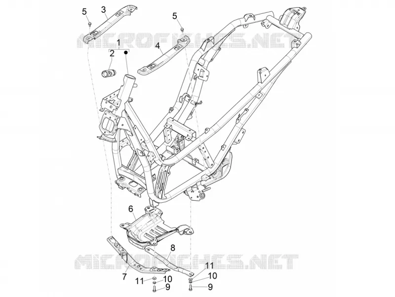 Châssis/coque PIAGGIO PIAGGIO-SCOOTER 300 BEVERLY 2023  Beverly 300 4T/4V HPE Euro 5 ABS