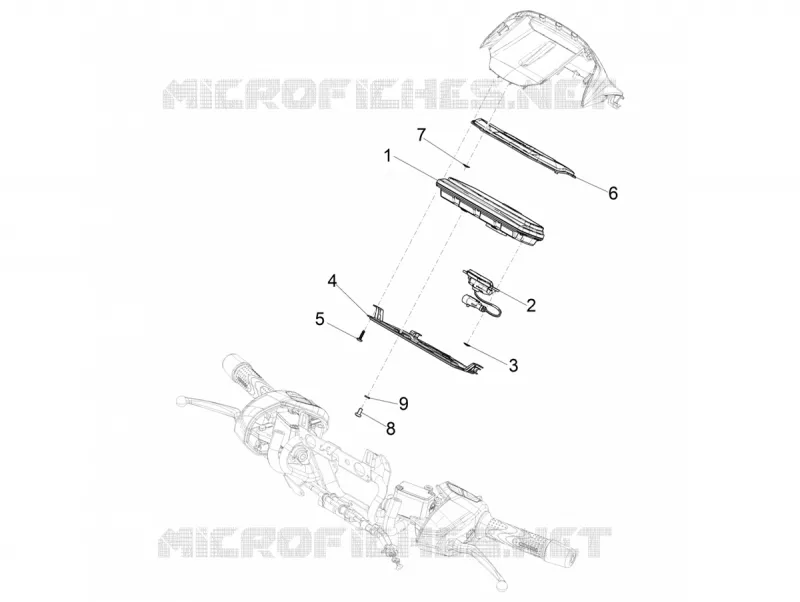Groupe instruments - Cruscotto PIAGGIO PIAGGIO-SCOOTER 300 BEVERLY 2022  Beverly 300 4T/4V HPE Euro 5 ABS