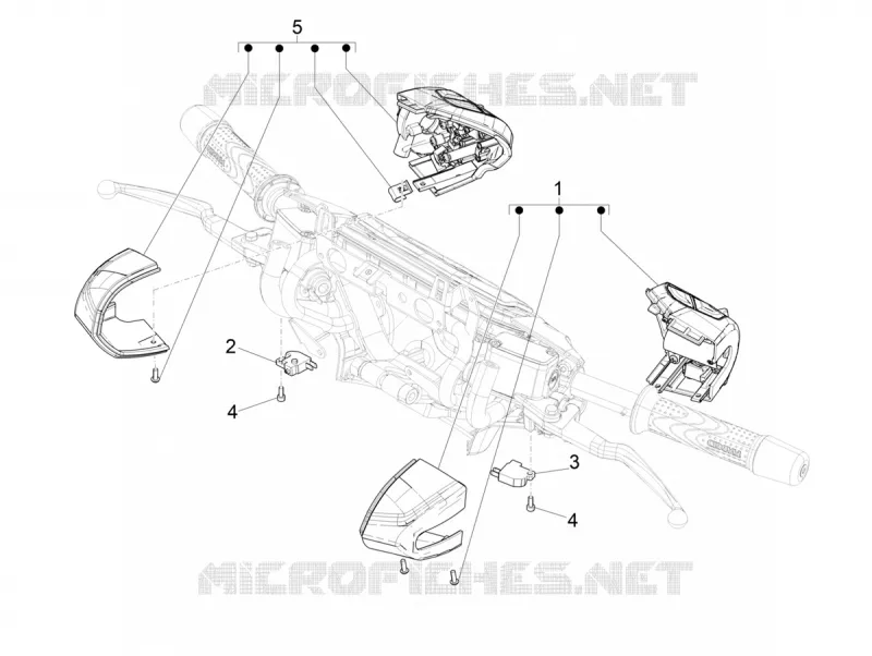 COMMODOS - INTERRUPTEURS PIAGGIO PIAGGIO-SCOOTER 400 BEVERLY 2024  Beverly 400 4T/4V Euro 5 ABS
