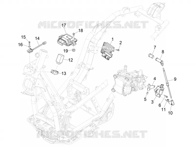 Régulateurs de tension - Centrales electroniques - Bobine H.T. PIAGGIO PIAGGIO-SCOOTER 400 BEVERLY 2021  Beverly 400 4T/4V Euro 5 ABS