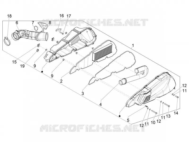 Filtre à air PIAGGIO PIAGGIO-SCOOTER 400 BEVERLY 2022  Beverly 400 4T/4V HPE Euro 5 ABS