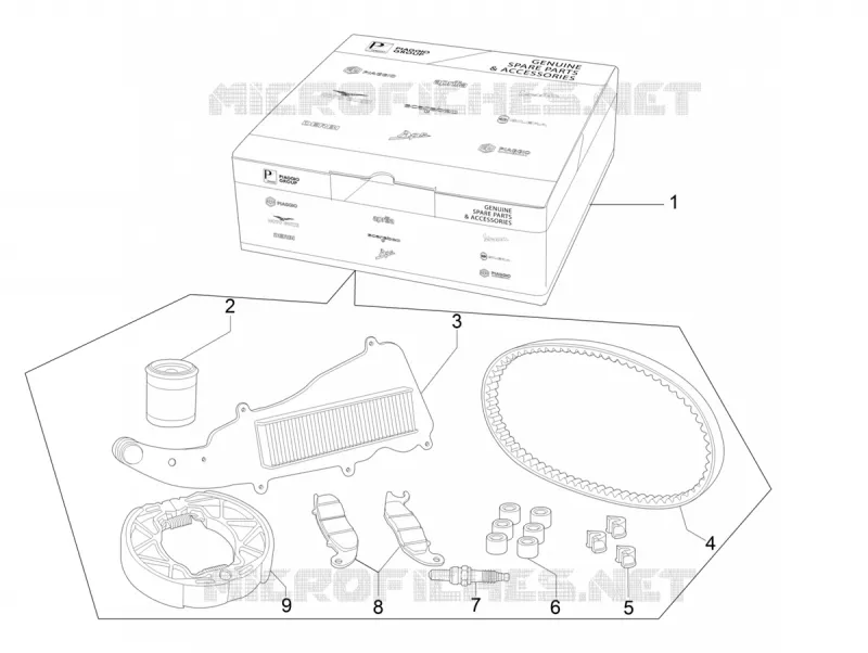 Kit d'entretien PIAGGIO PIAGGIO-SCOOTER 125 LIBERTY 2020  Liberty 125 4T iGet 3V ie ABS Euro 5