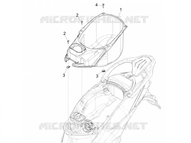 Logement casque - Dessous de selle PIAGGIO PIAGGIO-SCOOTER 150 LIBERTY 2020  Liberty 150 Euro 5
