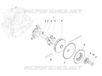 Poulie motrice MOTEUR 50 gilera-piaggio-vespa LIBERTY 2024 35