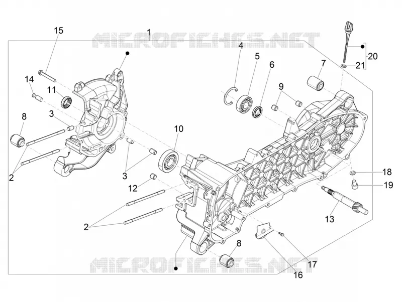 Carter moteur PIAGGIO PIAGGIO-SCOOTER 50 LIBERTY 2023  Liberty 50 iGet 4T 3V Euro 5