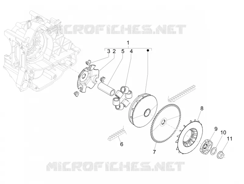 Poulie motrice PIAGGIO PIAGGIO-SCOOTER 50 LIBERTY 2021  Liberty 50 iGet 4T 3V Euro 5