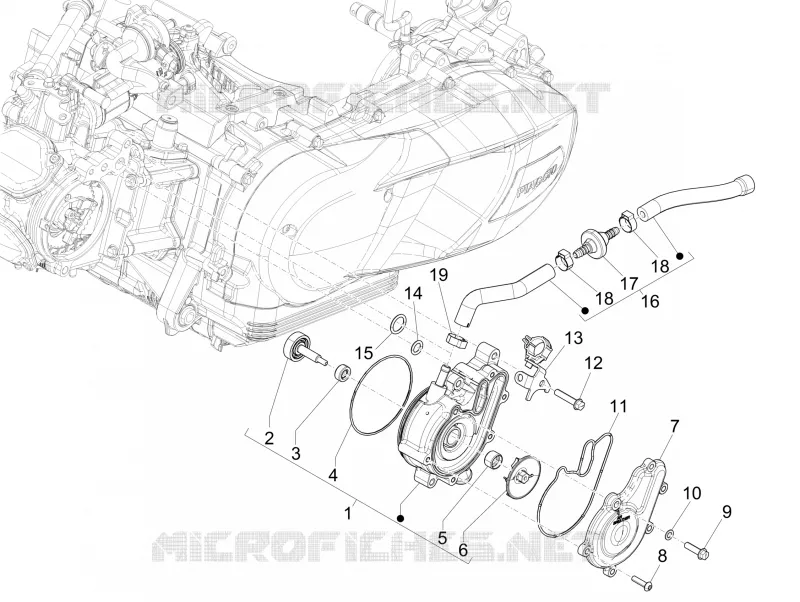 POMPE A EAU PIAGGIO PIAGGIO-SCOOTER 125 MEDLEY 2016  Medley 4T ie ABS
