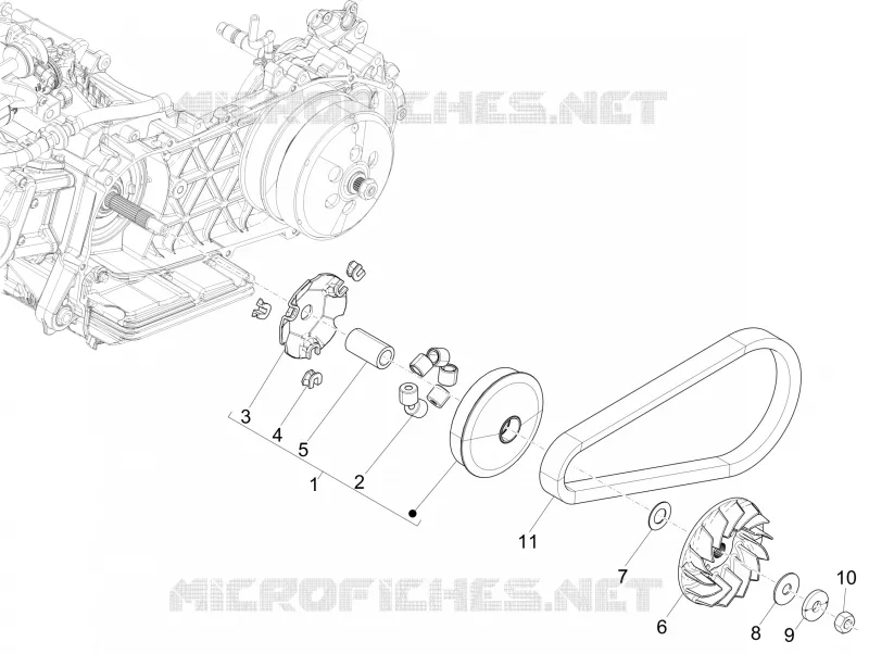 Poulie motrice PIAGGIO PIAGGIO-SCOOTER 50 LIBERTY 2014  Liberty 4T 