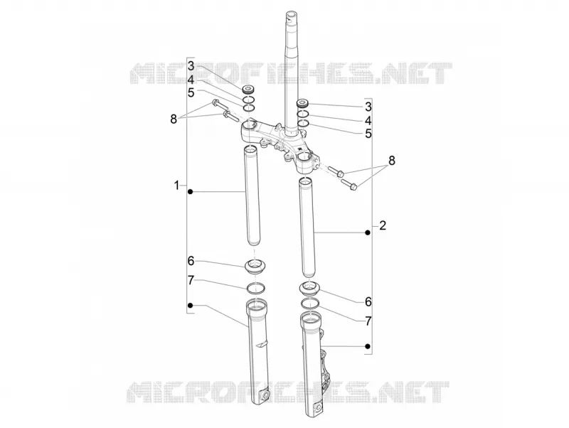 Composants de la fourche (Showa) PIAGGIO PIAGGIO-SCOOTER 125 MEDLEY 2024  Medley 125 Euro 5 ABS