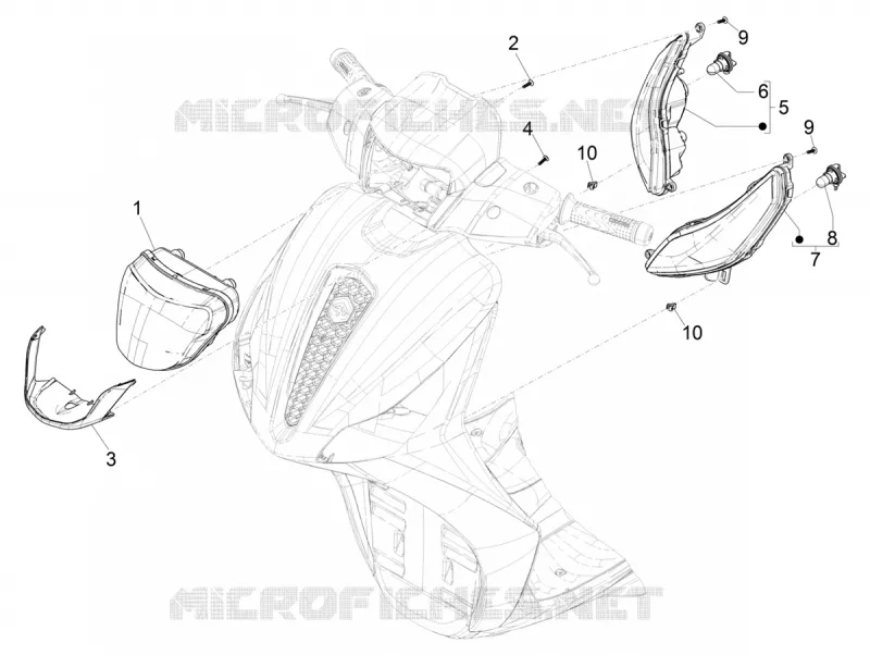 PHARE - CLIGNOTANTS AVANT PIAGGIO PIAGGIO-SCOOTER 125 MEDLEY 2022  Medley 125 Euro 5 ABS