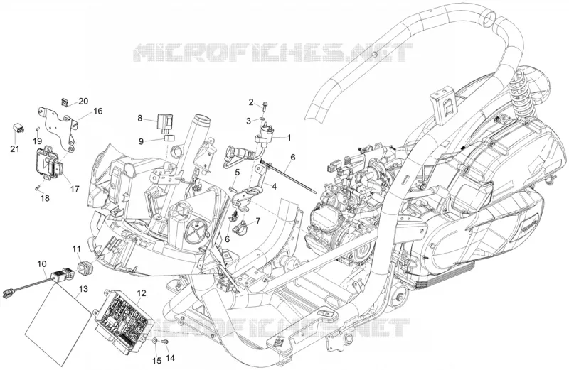 Régulateurs de tension - Centrales electroniques - Bobine H.T. PIAGGIO PIAGGIO-SCOOTER 125 MEDLEY 2024  Medley 125 Euro 5 ABS