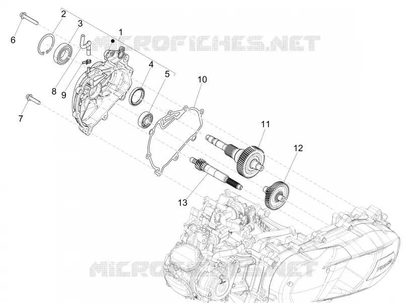 Ensemble réducteur PIAGGIO PIAGGIO-SCOOTER 150 MEDLEY 2021  Medley 150 4T ie Euro 5 ABS