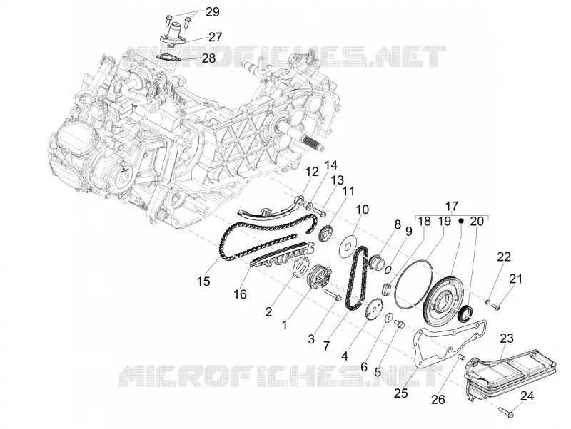 Pompe à huile PIAGGIO PIAGGIO-SCOOTER 150 MEDLEY 2021  Medley 150 4T ie Euro 5 ABS
