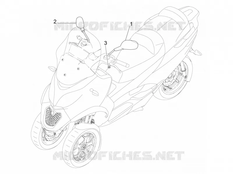RETROVISEURS PIAGGIO PIAGGIO-SCOOTER 350 MP3 2018  MP3 350 ABS E4