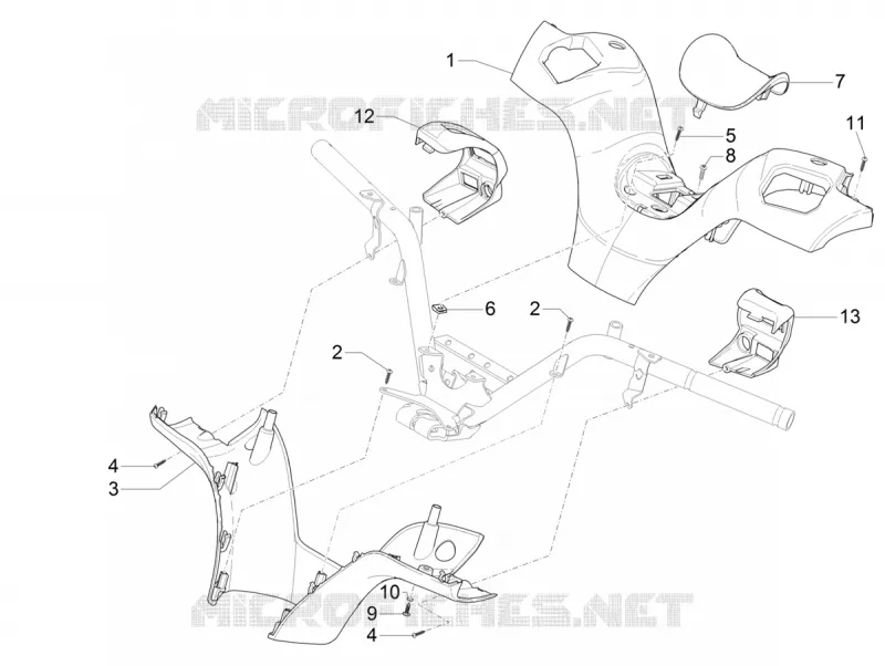 Couvertures guidon PIAGGIO PIAGGIO-SCOOTER 400 MP3 2020  MP3 400 Euro 5