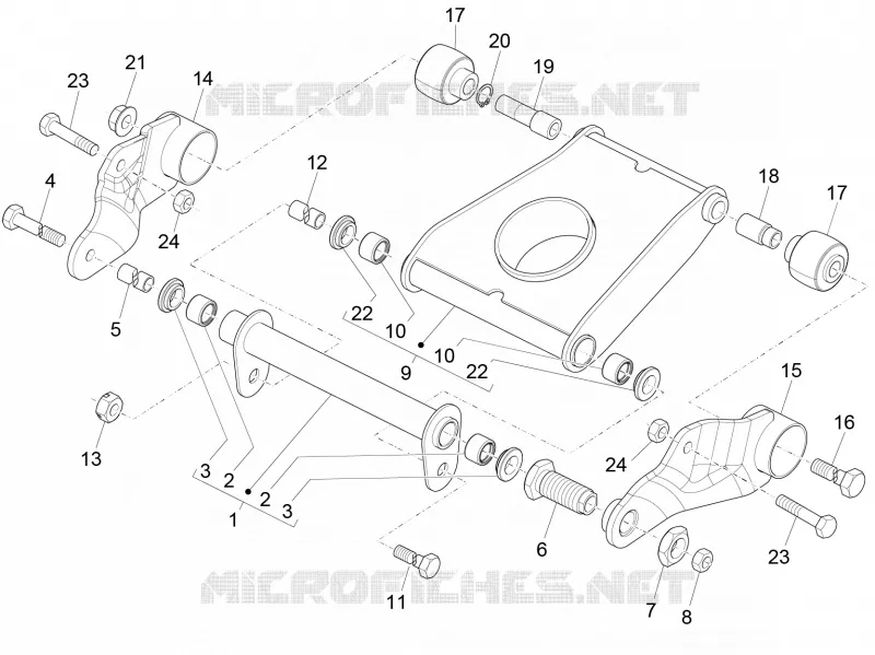 Bras oscillant PIAGGIO PIAGGIO-SCOOTER 500 MP3 2021  MP3 500 Sport Advanced Euro 5