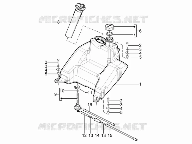 Réservoir PIAGGIO PIAGGIO-SCOOTER 50 TYPHOON 2012  Typhoon 50 2T Euro 2