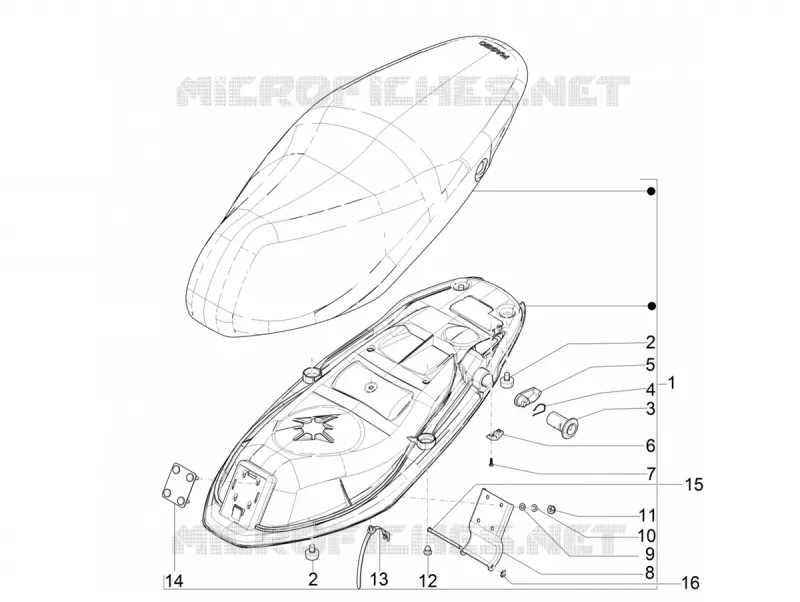 Selle/sieges PIAGGIO PIAGGIO-SCOOTER 50 TYPHOON 2018  Typhoon 50 2T Euro 4