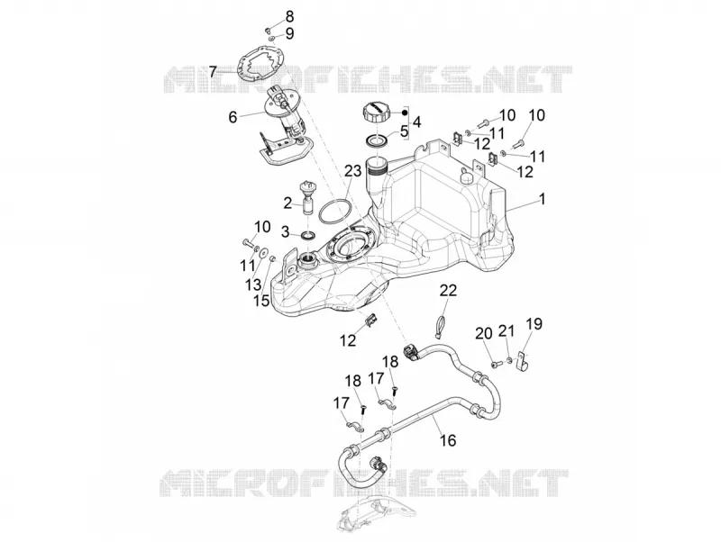 Réservoir PIAGGIO PIAGGIO-SCOOTER 50 ZIP 2021  Zip 50 4T 25Km/h Euro 5